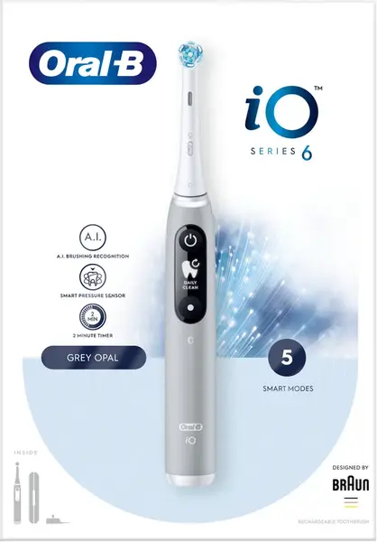 Oral B iO Series 6 Grey opal Elektrická Zubná Kefka