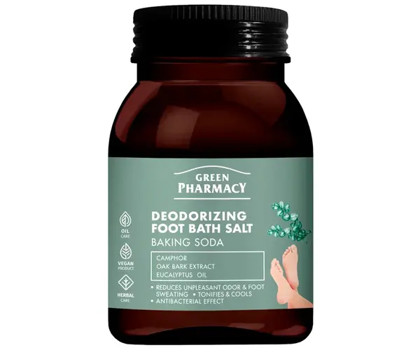 Koupelová sůl na nohy s deodoračním účinkem Green Pharmacy Deodorizing Foot Bath Salt - 400 g