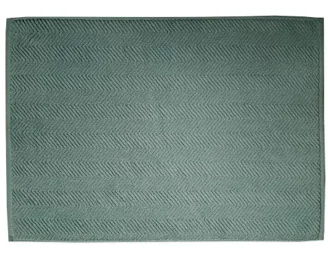 Koupelnová předložka Ocean, BIO bavlna, tmavě zelená, 50x70 cm