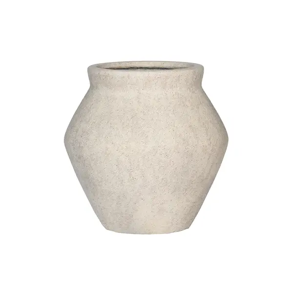 Květináč Fleuri, béžový travertin, více velkostí - Pottery Pots Velikost: S - ⌀ 46, v. 46 cm