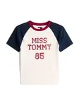 Tommy Jeans Tričko  námornícka modrá / tmavočervená / biela