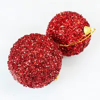 Lesklé koule 7cm (2 ks) – červené