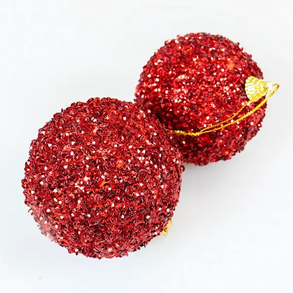 Lesklé koule 7cm (2 ks) – červené