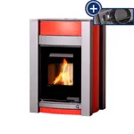 Kachle s výmenníkom AQUAFLAM VARIO KALMAR 11/5kW eervená, elektronická regulácia FLHSF34-055