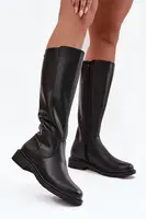 Kožené dámske čižmy s podšívkou na nízkom opätku Sergio Leone