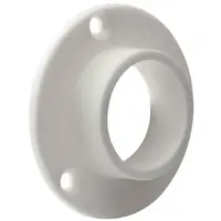 Držák šatní tyče o 25mm, plast, bílý, 2 ks