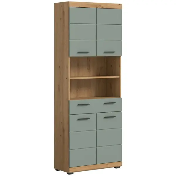 MID.YOU VYSOKÁ SKŘÍŇ, šalvějově zelená, 74/191/31 cm