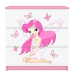 Dětská komoda Babydreams růžová - Víla 1