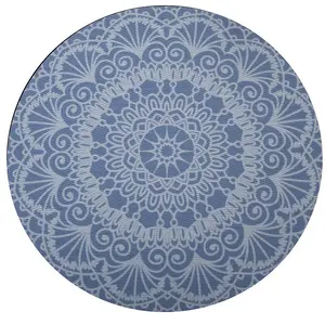 Plastové prostírání 38x0.3x38 cm modrý,bílý