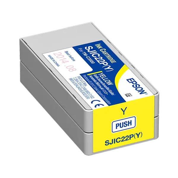Epson SJIC22P(Y) C33S020604 pro ColorWorks, žlutá (yellow) originální cartridge