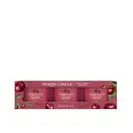 Yankee Candle Votivní svíčky ve skle Black Cherry dárková sada 3 ks