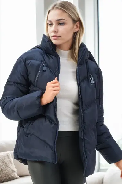 Z9769 DEWBERRY WOMEN'S JACKET-NAVY BLUE