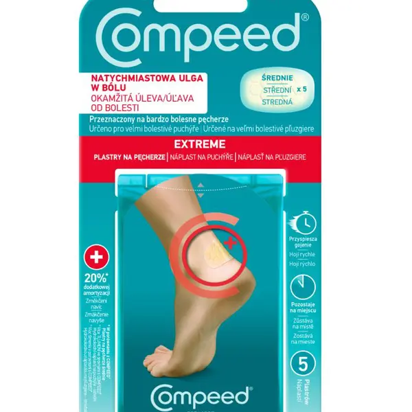 Compeed Náplast na puchýře sportovní – pata 5 ks