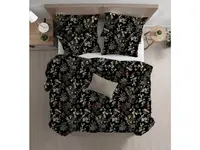 Povlečení z Renforcé bavlny FLORWELLA černé Rozměr povlečení: 70 x 90 cm | 140 x 200 cm