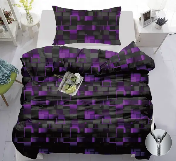 Bavlnené obliečky GRAPHIO fialové Rozmer obliečky: 70 x 90 cm | 140 x 200 cm