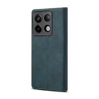 Lenuo Leather flipové pouzdro pro Xiaomi Redmi Note 13 Pro 5G modrá