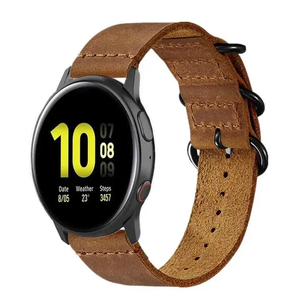 Lenuo elegantní kožený strap 20 mm (světle hnědá)