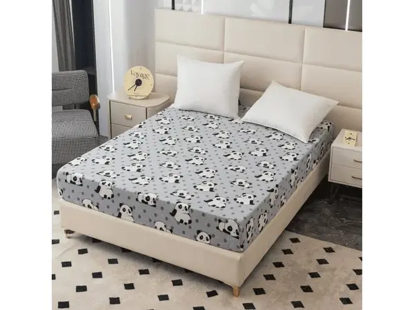 Plachta mikroplyš PANDA 180x200 cm sivá