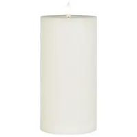 IB Laursen LED stĺpová sviečka WARM FLAME 20 cm biela