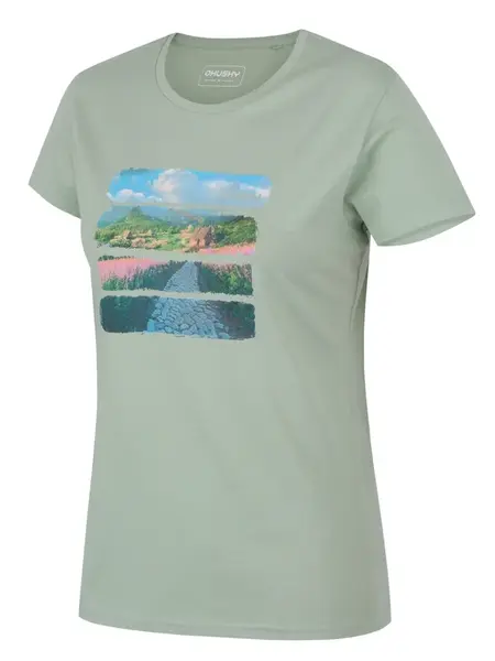 Husky Tee Flo L XXL, light green Dámské bavlněné triko