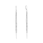 Beneto Dlouhé stříbrné řetízkové náušnice se zirkony AGUC2695