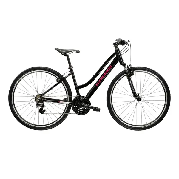 Dámské crossové kolo Kross Evado 2.0 28" Gen 007 S (15", 148-160 cm) černá / růžová / lesk