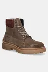 Tommy Jeans Vysoké kožené boty Tommy Jeans TJM LACE UP BOOT SUEDE