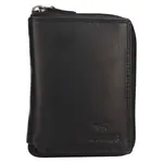 Pánská kožená peněženka na zip Mustang Fabri - černá