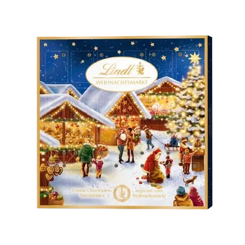 LINDT Adventní kalendář Vánoční trhy 115 g