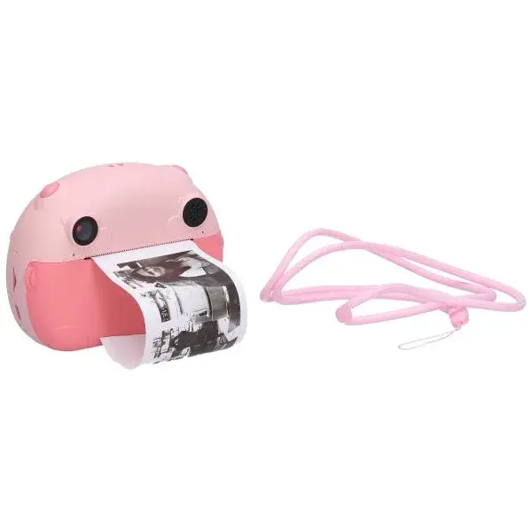 Detský digitálny fotoaparát s tlačiarňou ružový - foto 12Mpx, video Full HD