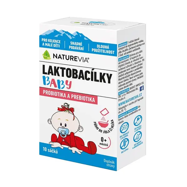 NatureVia Laktobacílky baby 10 sáčků