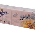 Linteo Papírové kapesníky 4vrstvé s vůní bavlny 10x10 ks