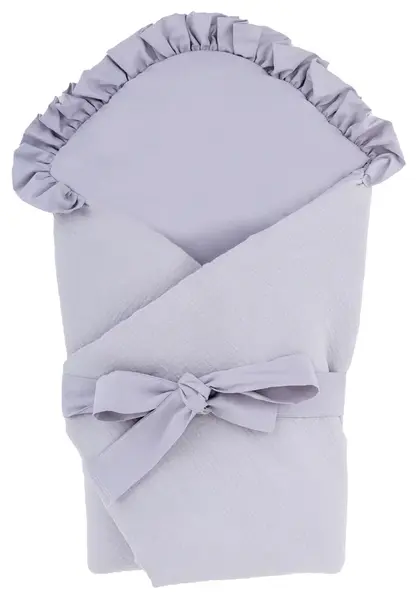 Bomimi Rychlozavinovačka s volánkem, mušelín, šedá