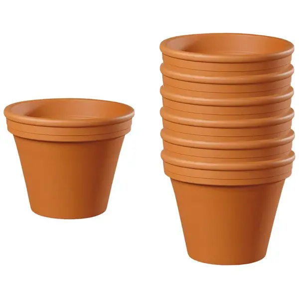 Kvetináč klasik keramický terakota d6/7x6 cm 6 ks