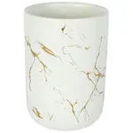 Kelímek na zubní kartáčky GOLD LINE, keramický, bílo-zlatý CST-1774 41