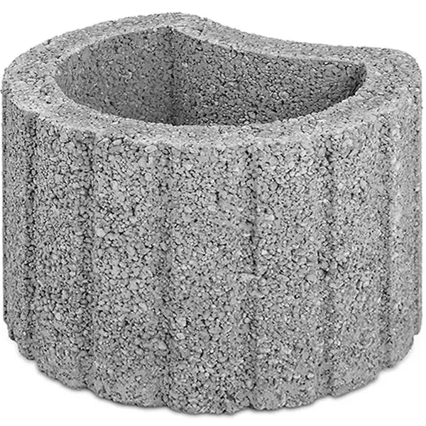 Svahová tvárnica polmesiac  30x20x26 cm sivá