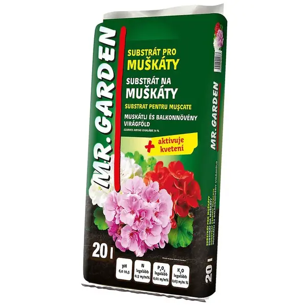 Mr. Garden Substrát pro pelargonie 20 l