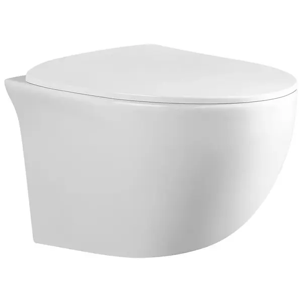 Závesná WC misa Prego s doskou voľne padajúca