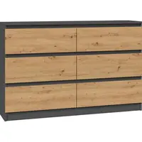 Komoda 120 cm 6S M6 Malwa antracit/artisan