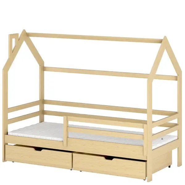 Posteľ Domček Lila 90x200 borovica