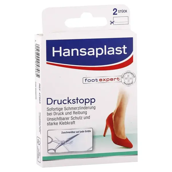 Hansaplast průhledná náplast proti tlaku a bolesti 2 ks / 9 x 6,5cm