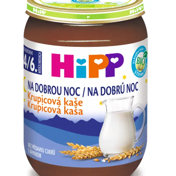Hipp BIO Kaše na dobrou noc krupicová 190 g