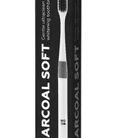 WOOM CHARCOAL SOFT zubní kartáček 1 ks černý