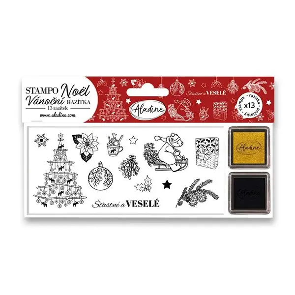 Razítka Aladine Stampo Noël - Severské Vánoce, 13 ks