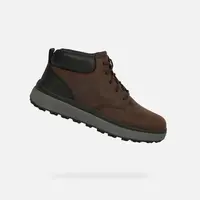 Tmavě hnědé pánské kotníkové boty Geox Granito + Grip