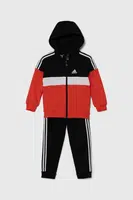 Detská tepláková súprava adidas I 3S TIB FL TS červená farba, IW3491