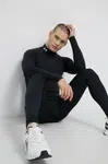 Tričko s dlhým rukávom Under Armour 1369606 pánske, čierna farba, jednofarebné, 1369606