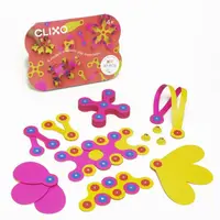CLIXO Crew Pink & Yellow - magnetická stavebnice 30 kusů