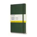 Zápisník Moleskine - měkké desky, L, čtverečkovaný - tm. zelený