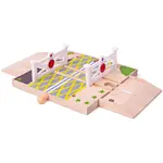 Bigjigs Rail Dřevěné autodráhy železniční přejezd s brankami